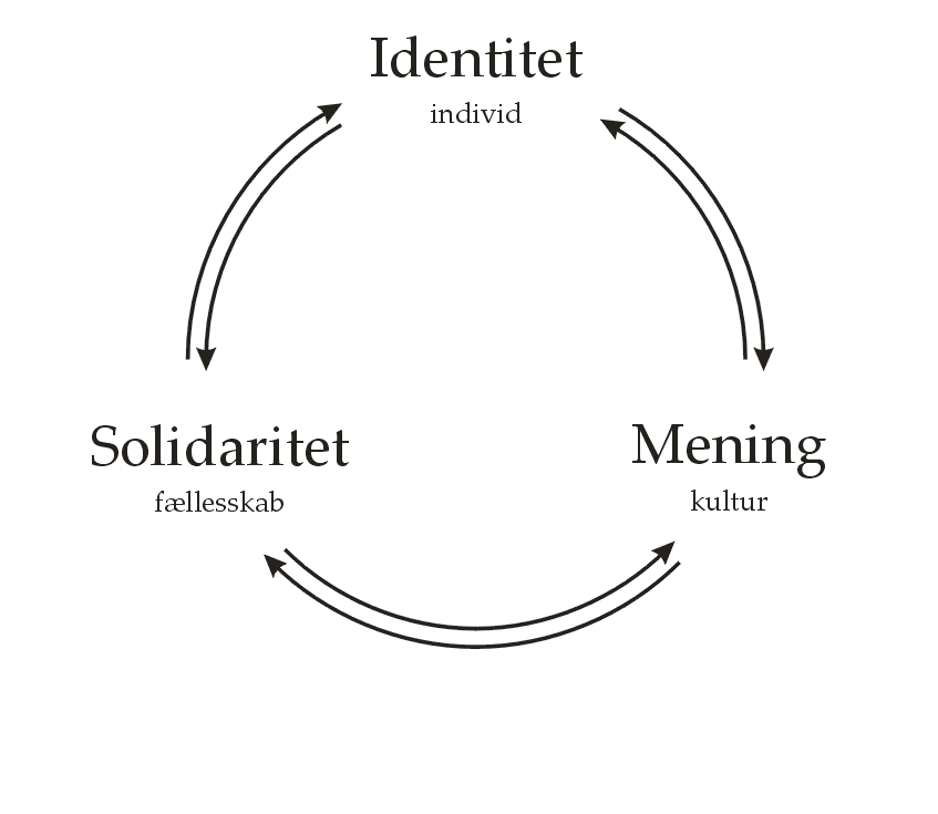 Sammenhængen mellem de tre livsressourcer: identitet, solidaritet og mening